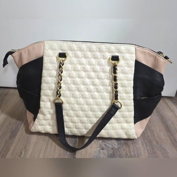 Betsey Johnson Quilted Colorblock Tote Bag - Gently Used - Picture 3 of 14